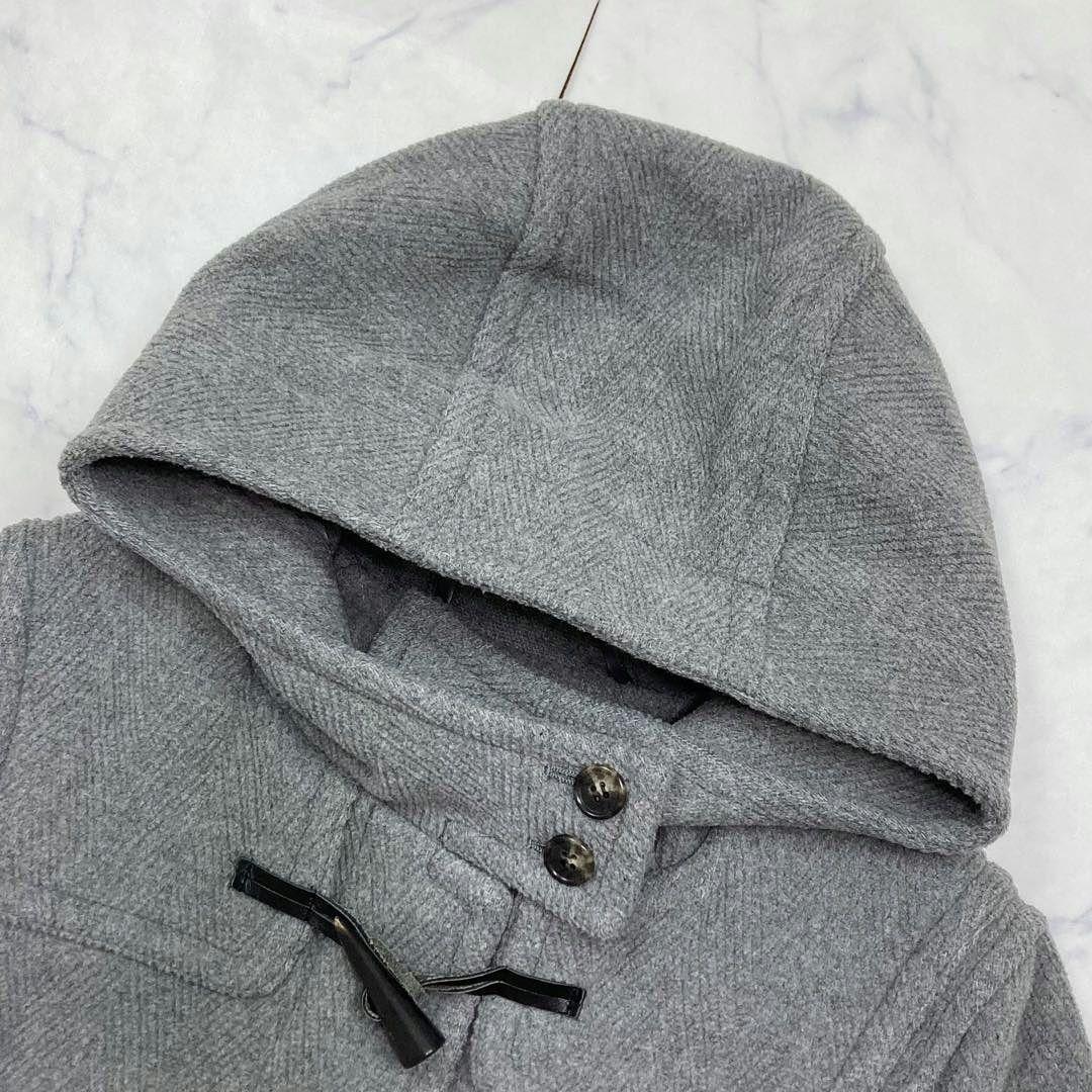 美品 Oggi掲載 23区 ダッフルコート ヘリンボーン ウール 40 グレー