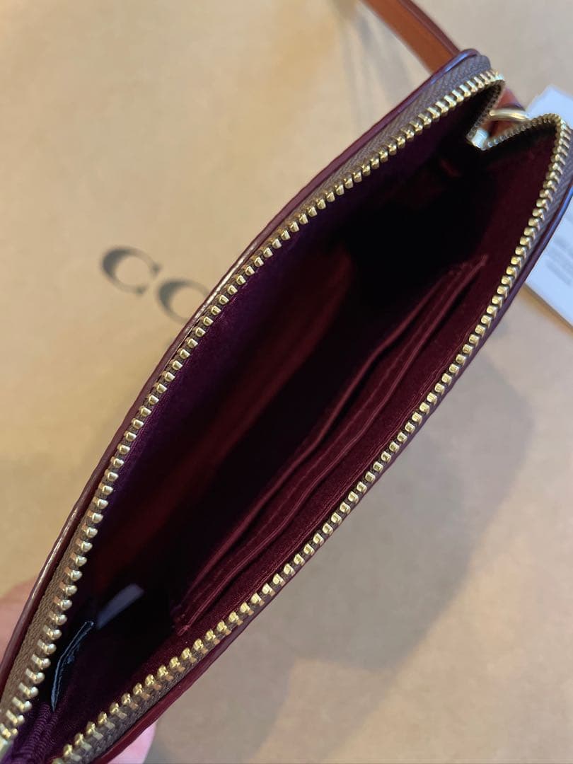 【COACH/CW856】ポーチ ステッカープリント恐竜 いちごダイスダイナソー