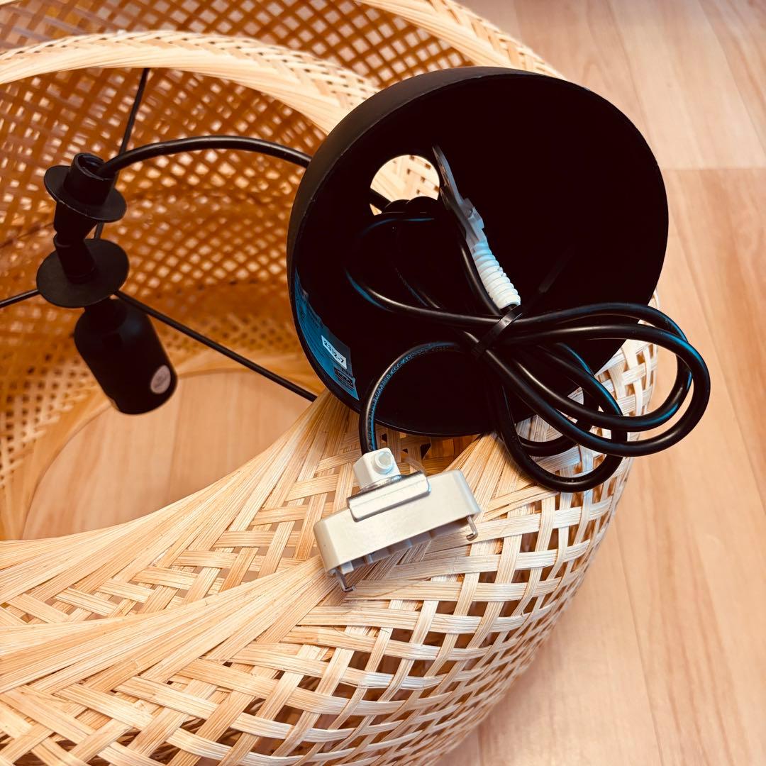 美品✴︎送料込【IKEA✴︎スィネリグペンダントランプ】竹50 cm自然素材和洋OK