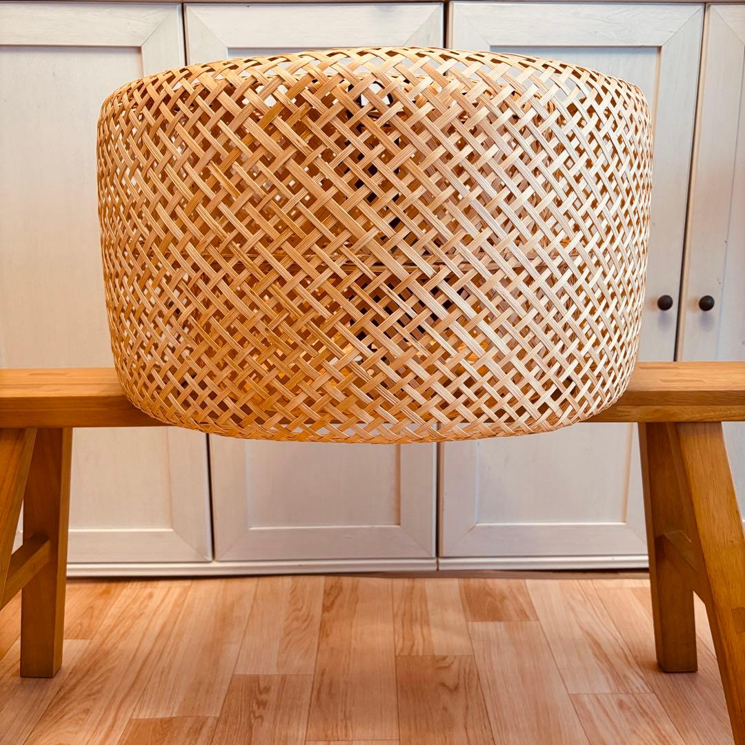 美品✴︎送料込【IKEA✴︎スィネリグペンダントランプ】竹50 cm自然素材和洋OK