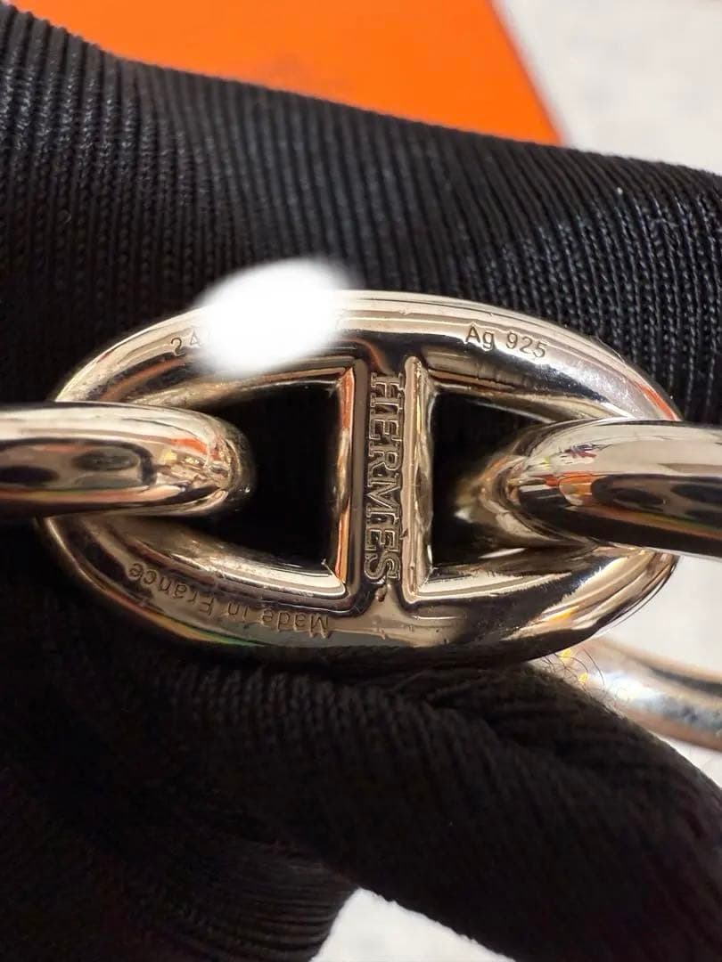 HERMES エルメス　シェーヌダンクル　ブレスレット GM 14コマ　シルバー
