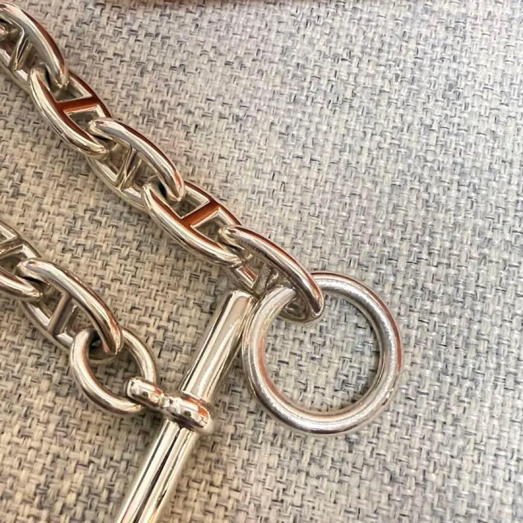 HERMES エルメス　シェーヌダンクル　ブレスレット GM 14コマ　シルバー
