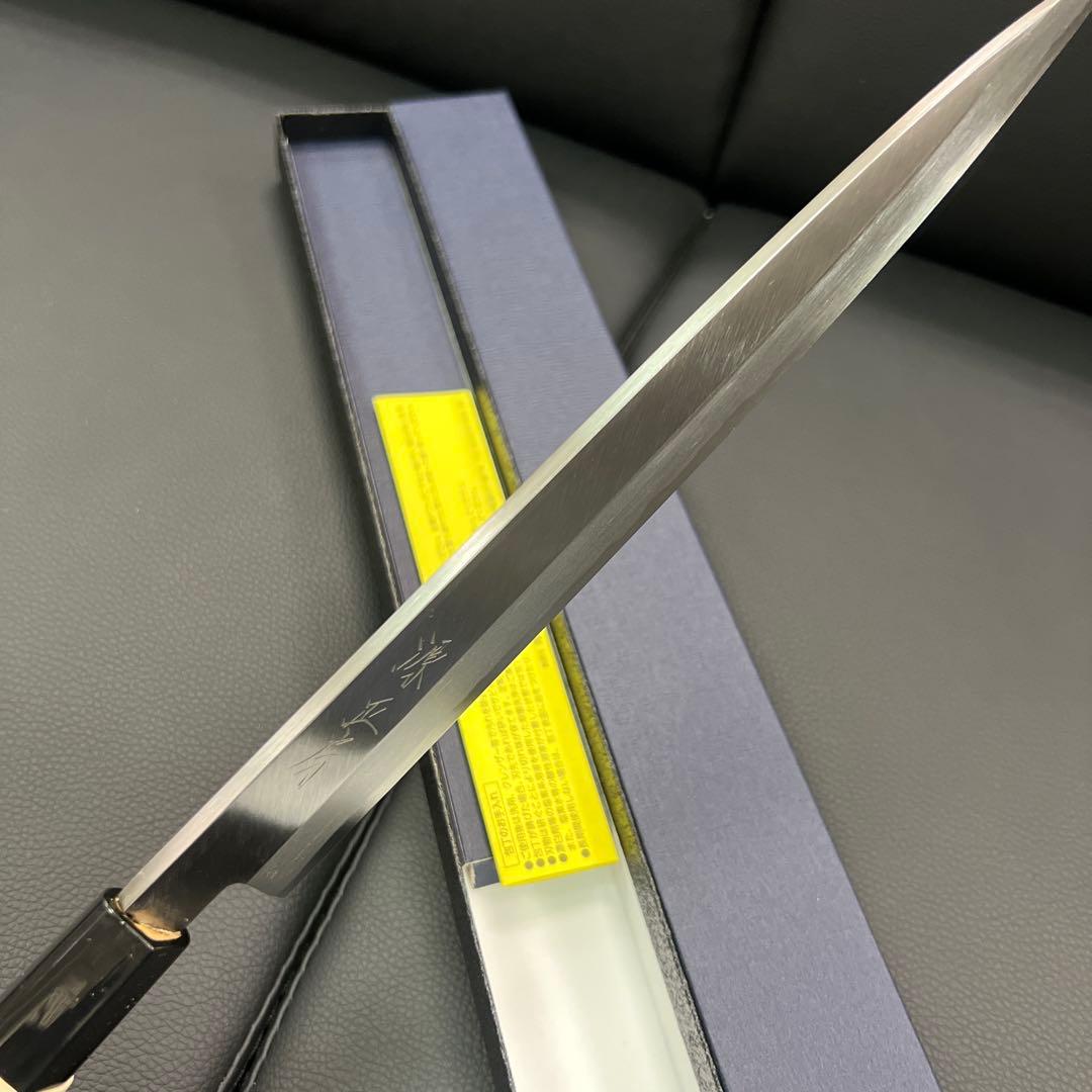 ★新品送料込★源正房はがね鍛造刺身包丁240mm右片刃裏押し加工化粧箱入