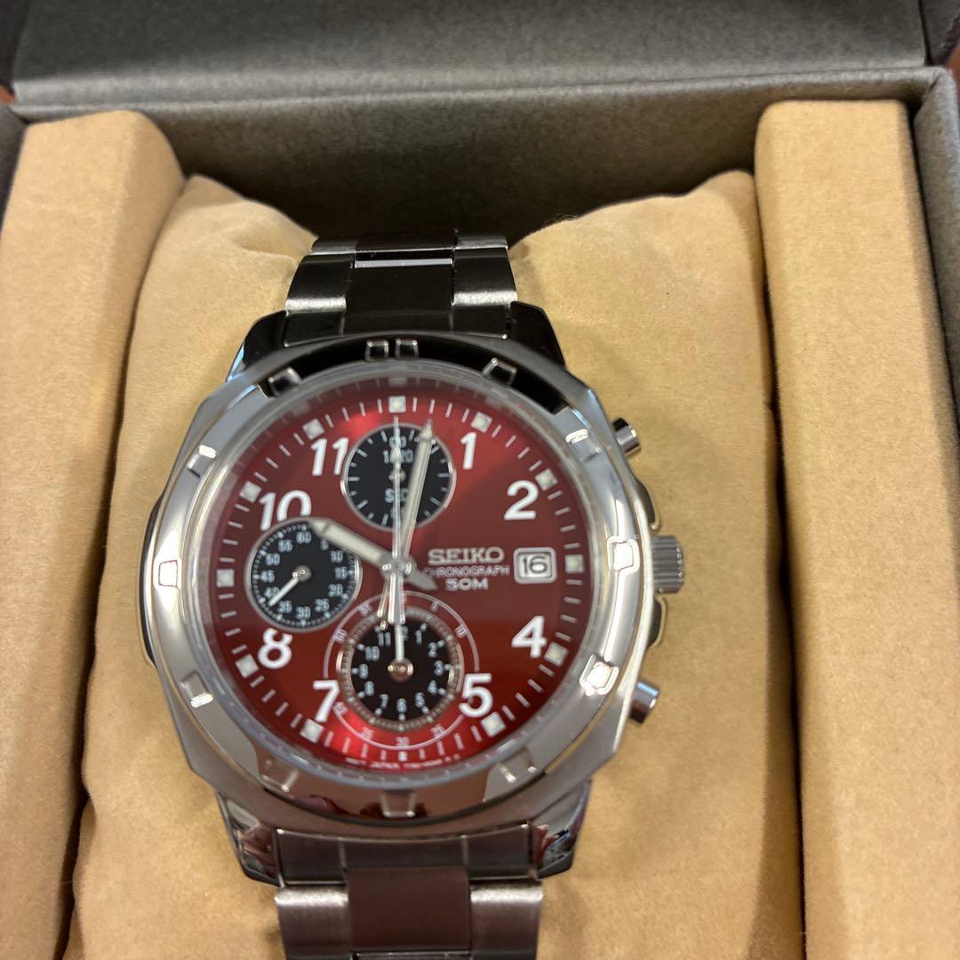 SEIKO SOM 海外モデル　クロノグラフ レッド