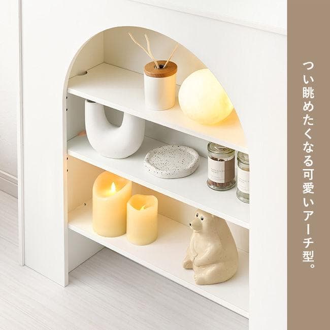 北欧風マントルピース幅80 オープンラック ディスプレイ 完成品（1186）