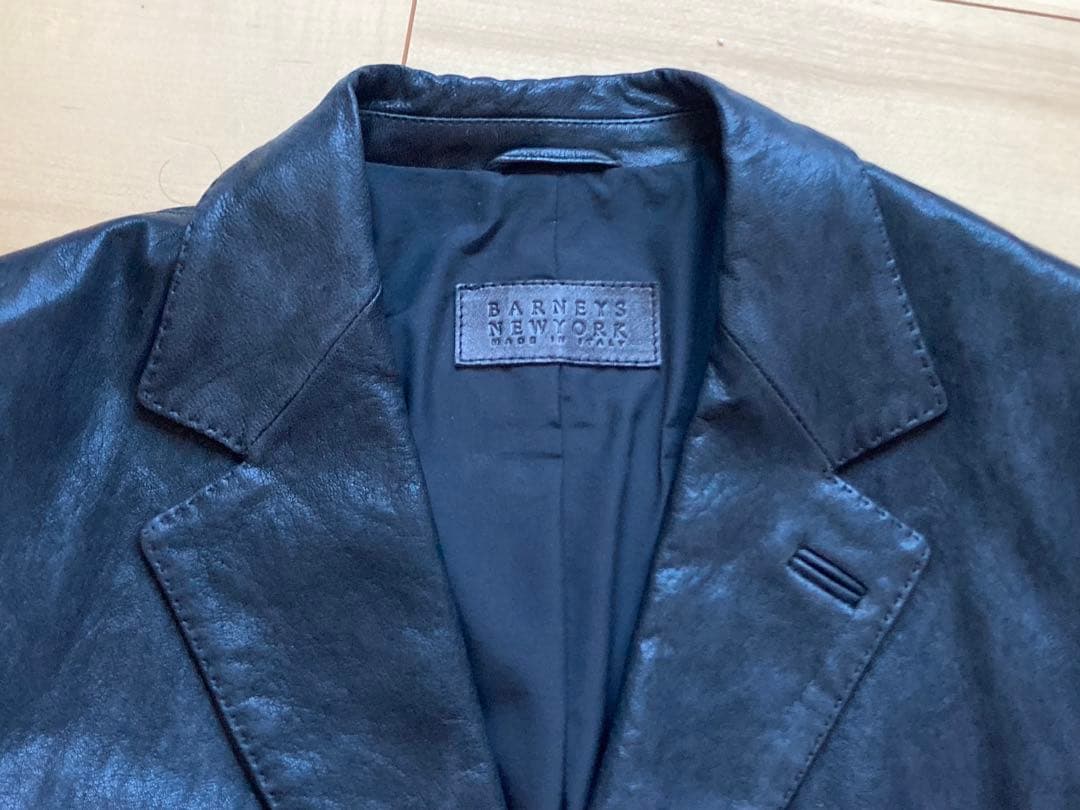 BARNEYS NEW YORK ブラックレザージャケット サイズ50