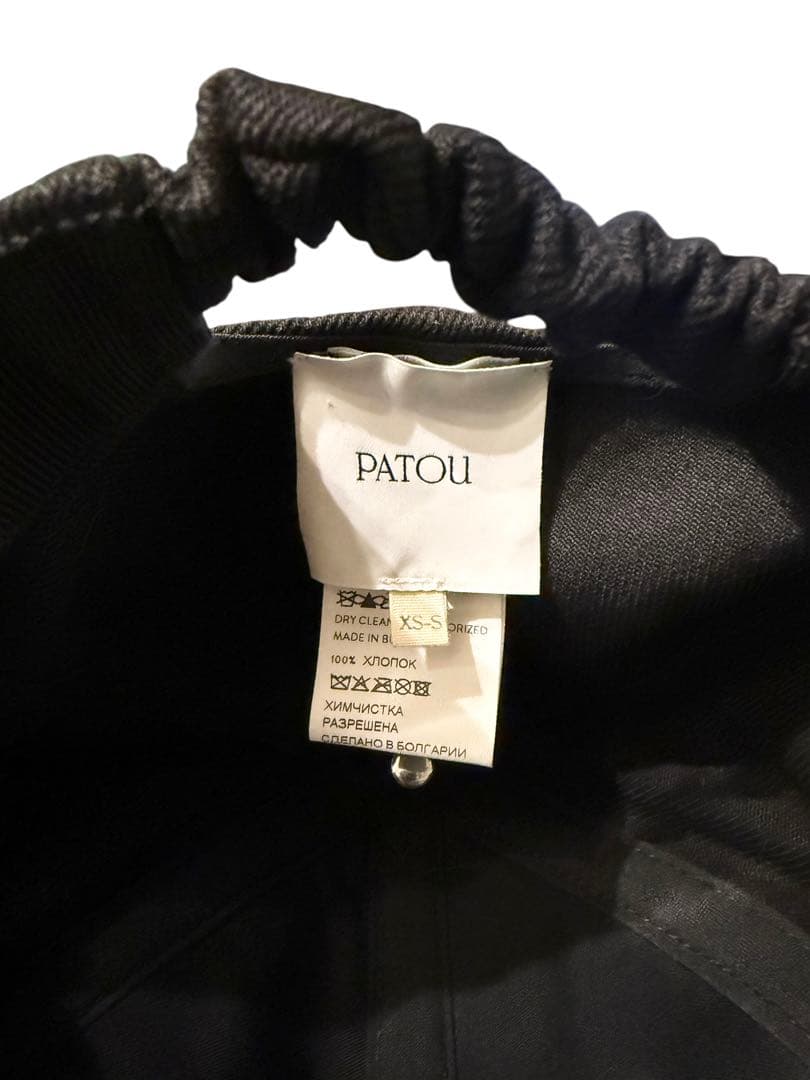 Patou 黒XS/S オーガニックコットンデニム パトゥ キャップ