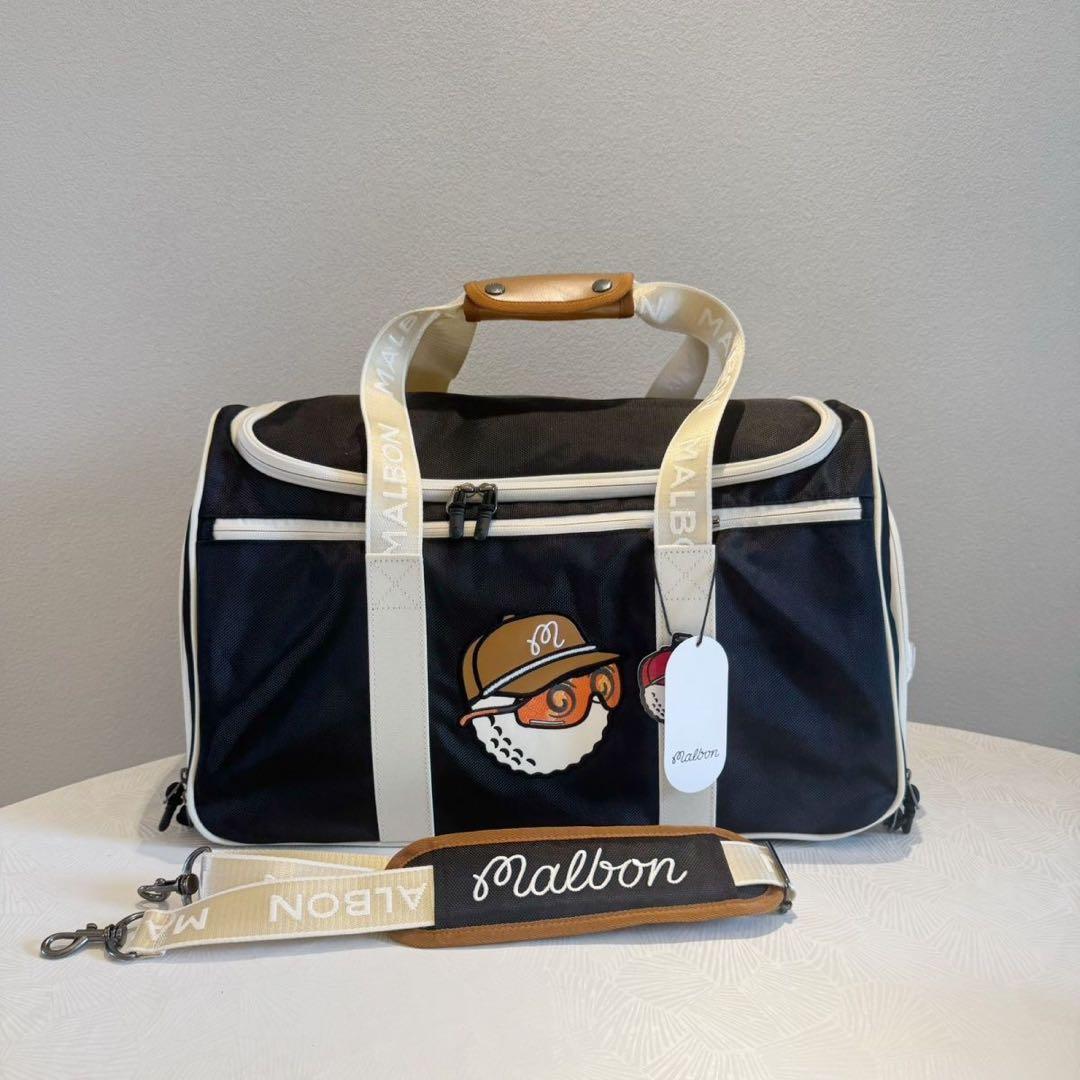 Malbon ゴルフバッグ キャディバッグ ブラック/ホワイト