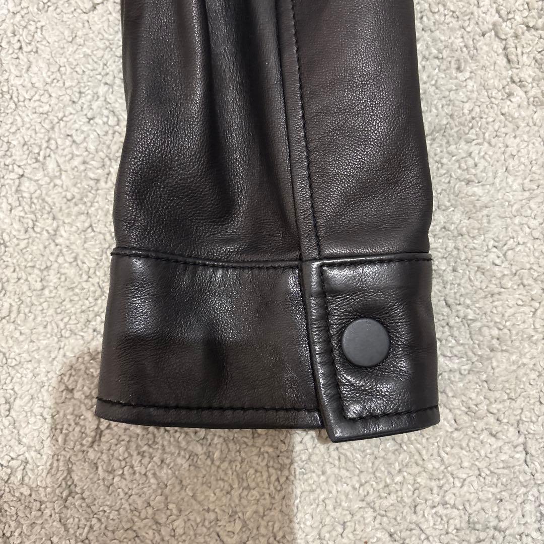 ディーゼル　ブラックゴールド　ラムレザー　ジャケット　ライダース　羊皮　ブラック