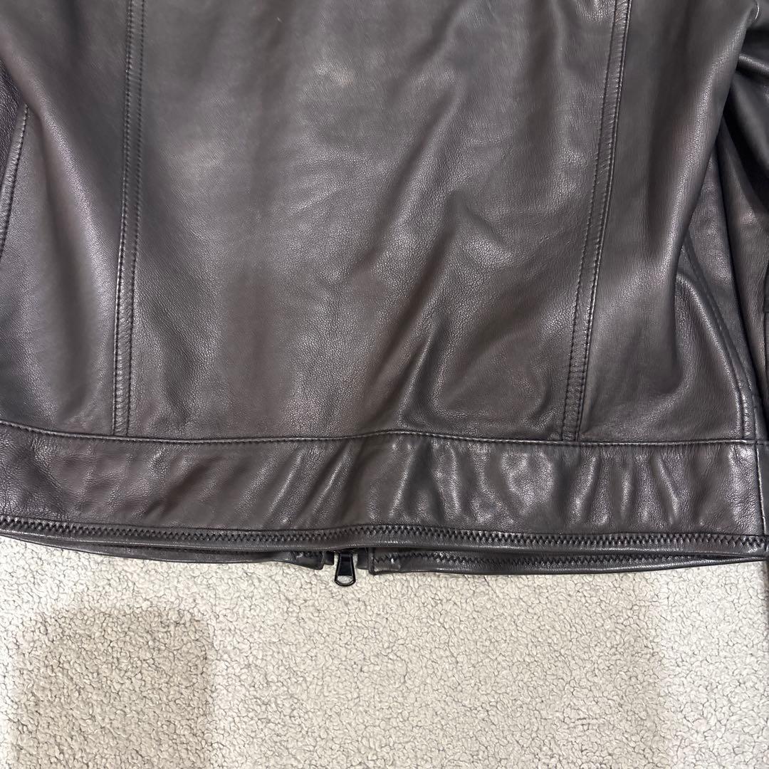 ディーゼル　ブラックゴールド　ラムレザー　ジャケット　ライダース　羊皮　ブラック