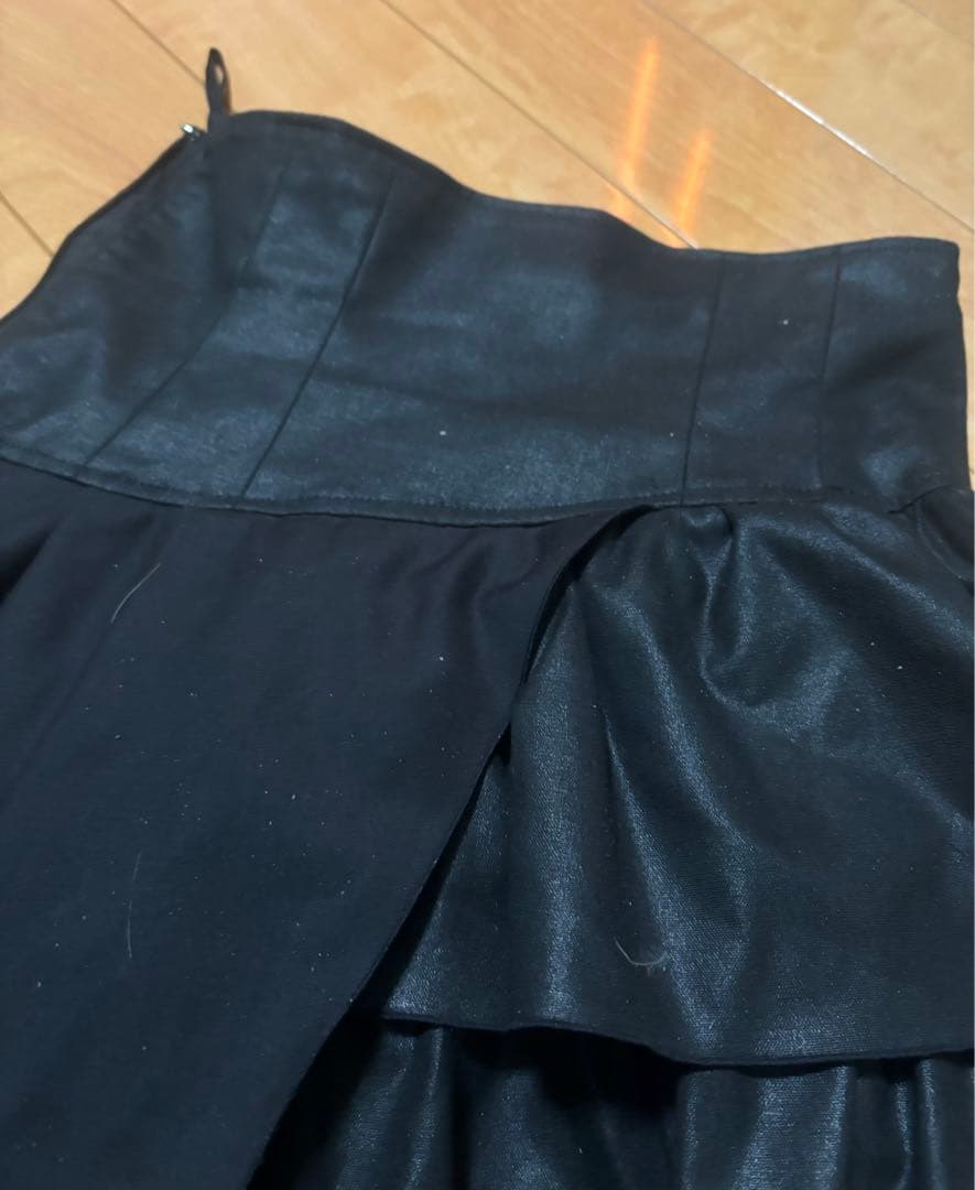 hyde着系BPNアシンメトリーフリルスカート 黒　ifラルク