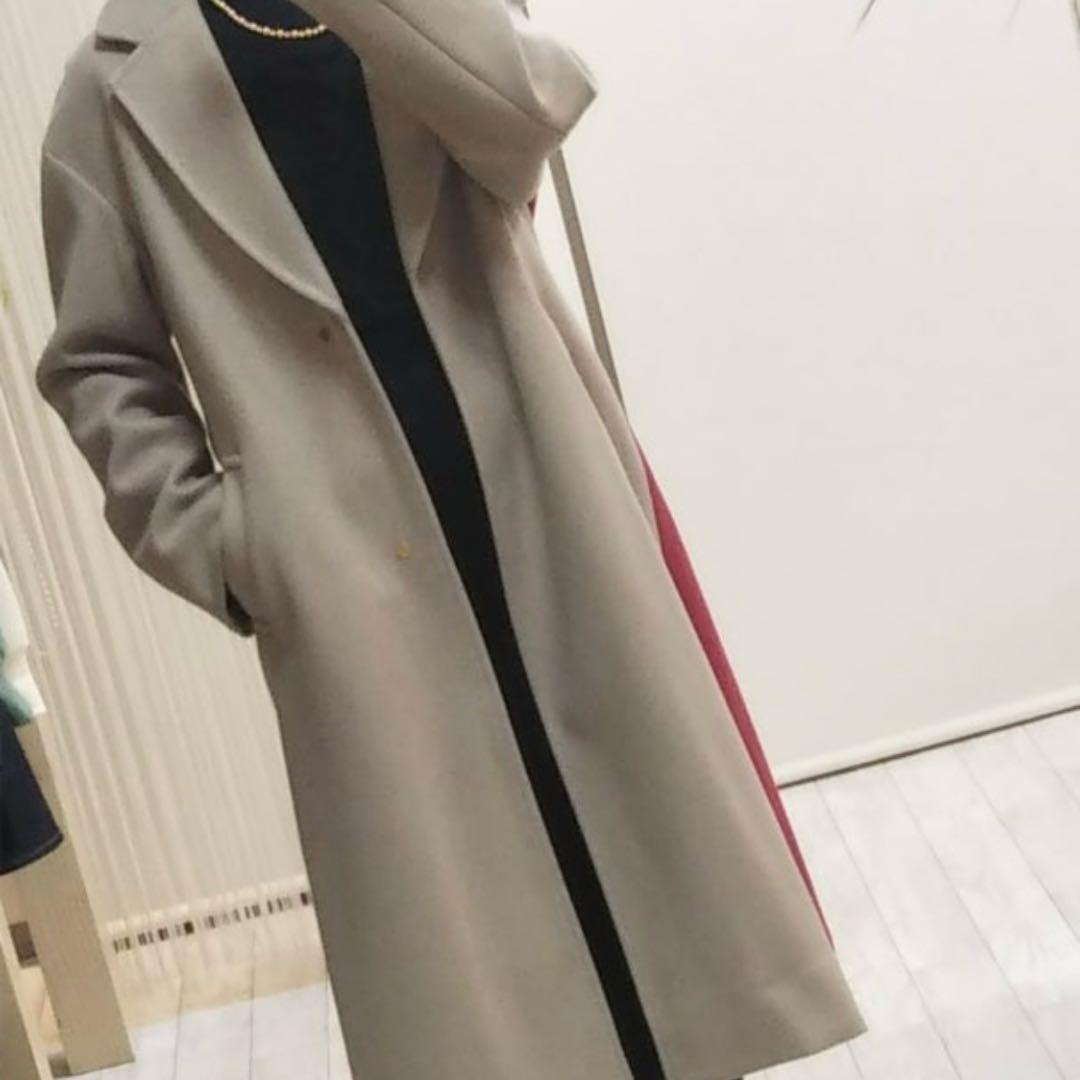 未使用品✨　passione ロングコート　チェスターコート　バイカラー　人気色