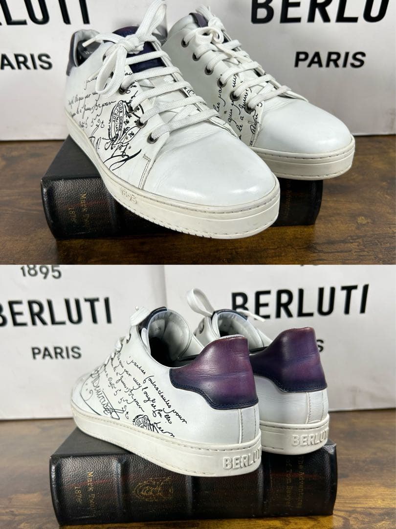 25.1万円　美品 Berluti プレイタイム スクリット スニーカー 9