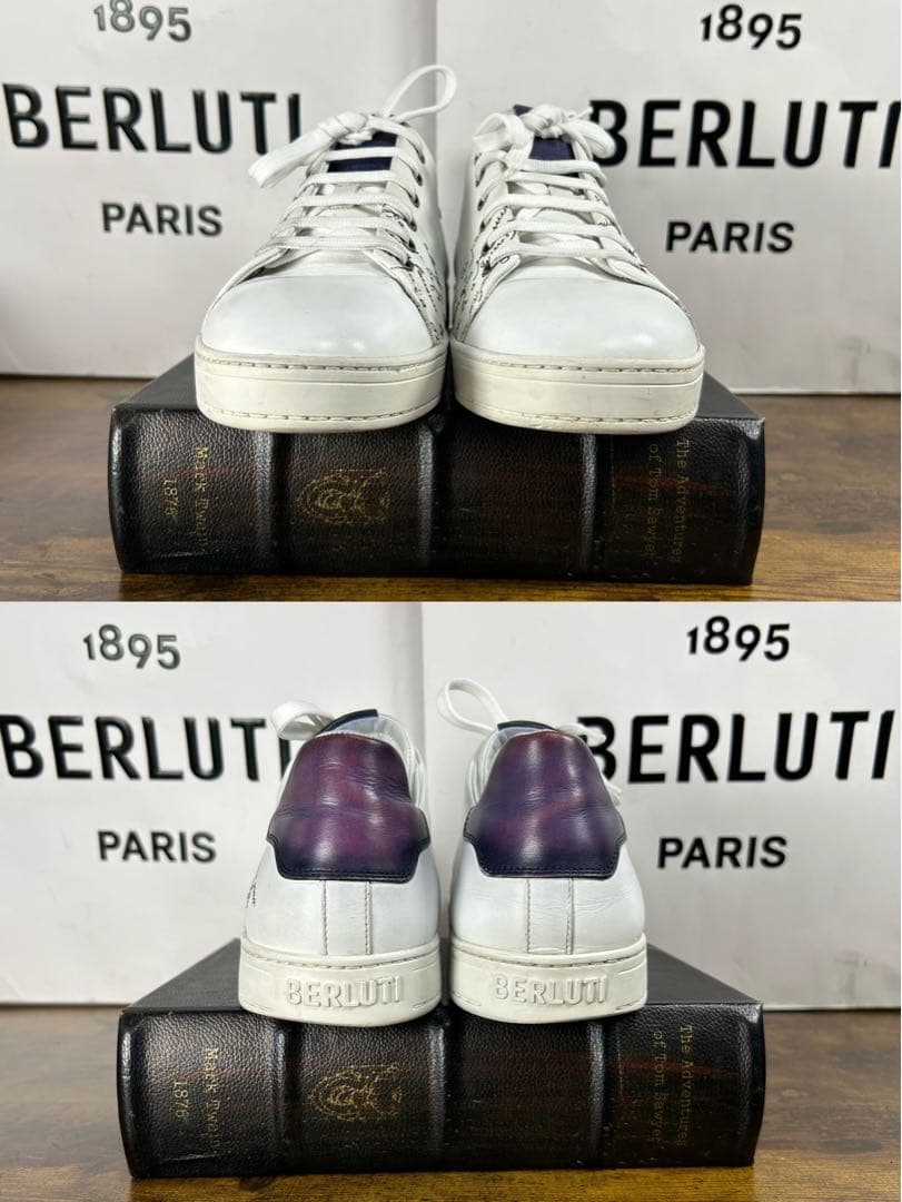 25.1万円　美品 Berluti プレイタイム スクリット スニーカー 9