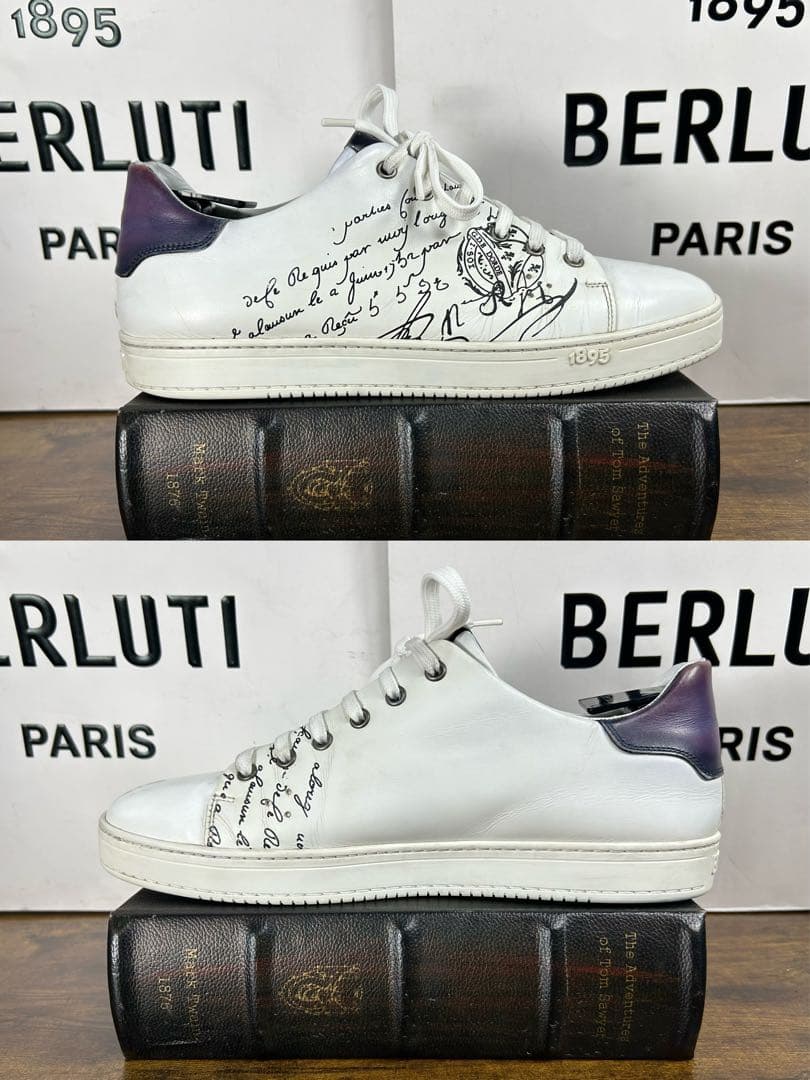 25.1万円　美品 Berluti プレイタイム スクリット スニーカー 9