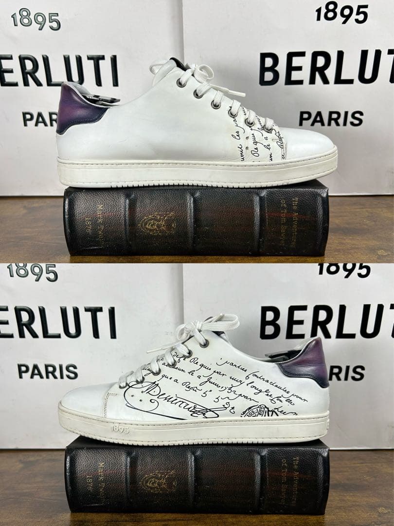 25.1万円　美品 Berluti プレイタイム スクリット スニーカー 9