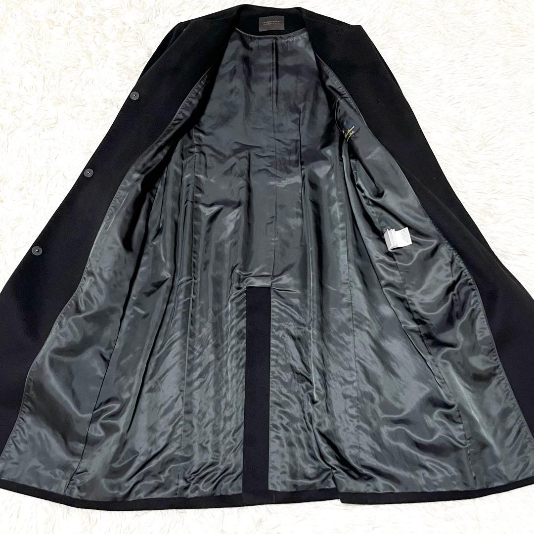 美品✨TOMORROWLAND カシミヤ100% ノーカラーコート　黒　36
