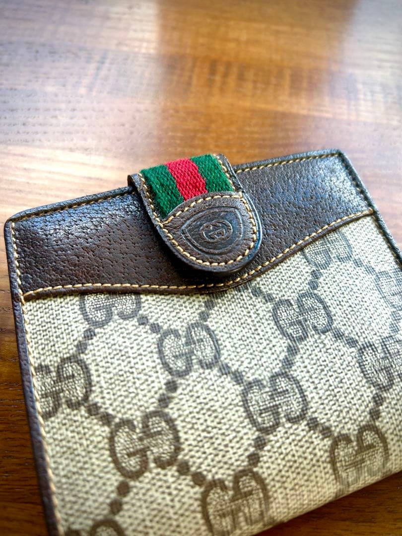 【美品】GUCCI Shelley Line 二つ折り財布