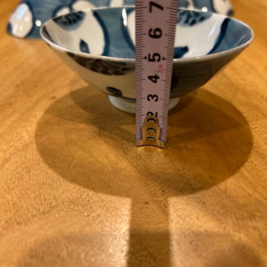 有田焼　源右衛門 染付梅紋 飯碗 五個