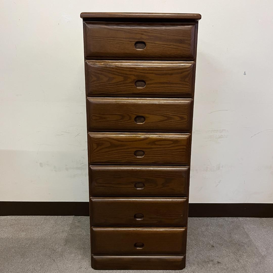 26 天然木 7段チェスト 整理タンス 箪笥 定価4.7万円 高さ約110cm