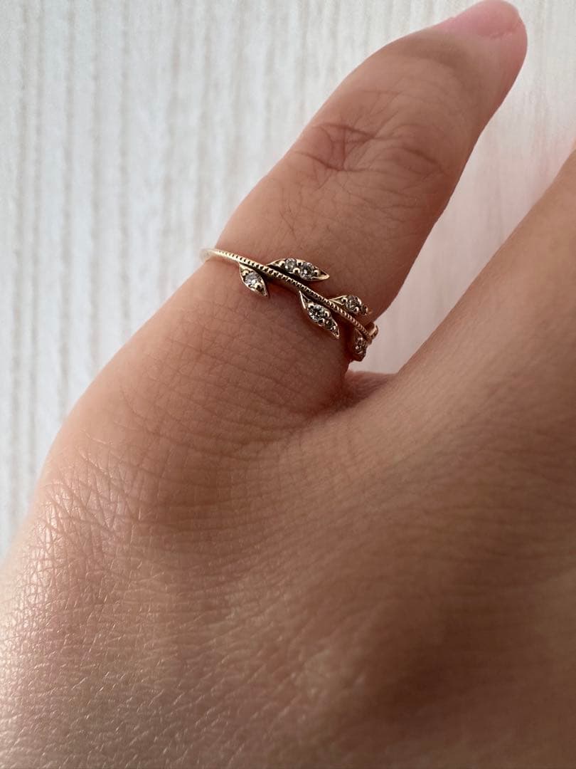 専用ページ‼️ agete アガット　K10 5号　廃盤　月桂樹　ローレルリーフ