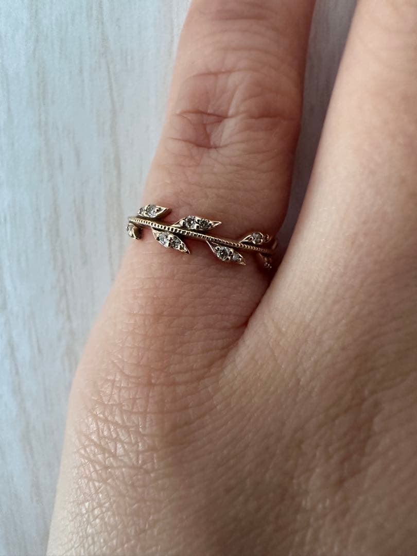 専用ページ‼️ agete アガット　K10 5号　廃盤　月桂樹　ローレルリーフ