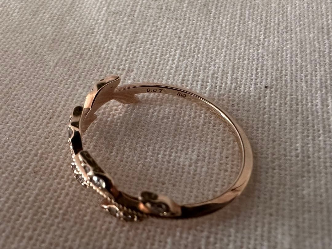 専用ページ‼️ agete アガット　K10 5号　廃盤　月桂樹　ローレルリーフ