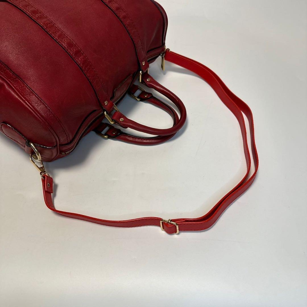 j99【美品】グッチ　GGシマ　レザー　2way ショルダー　ボストンバッグ.