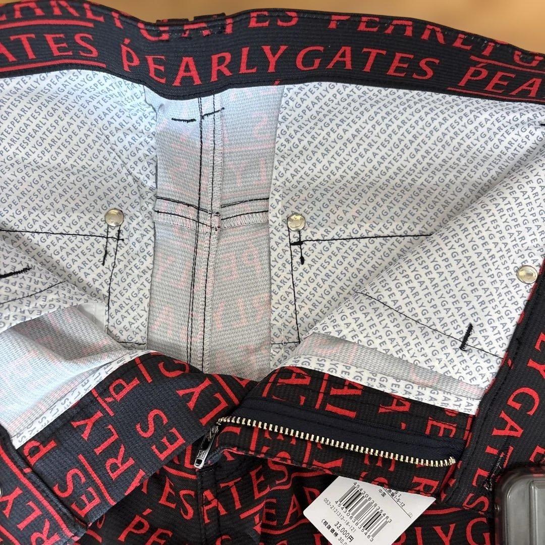 ☆新品☆ PEARLY GATES ストレッチパンツ M ブラック/レッド