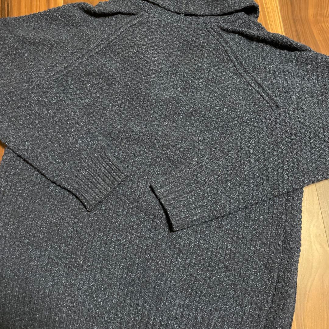 ネイビー ケーブルニット カーディガン