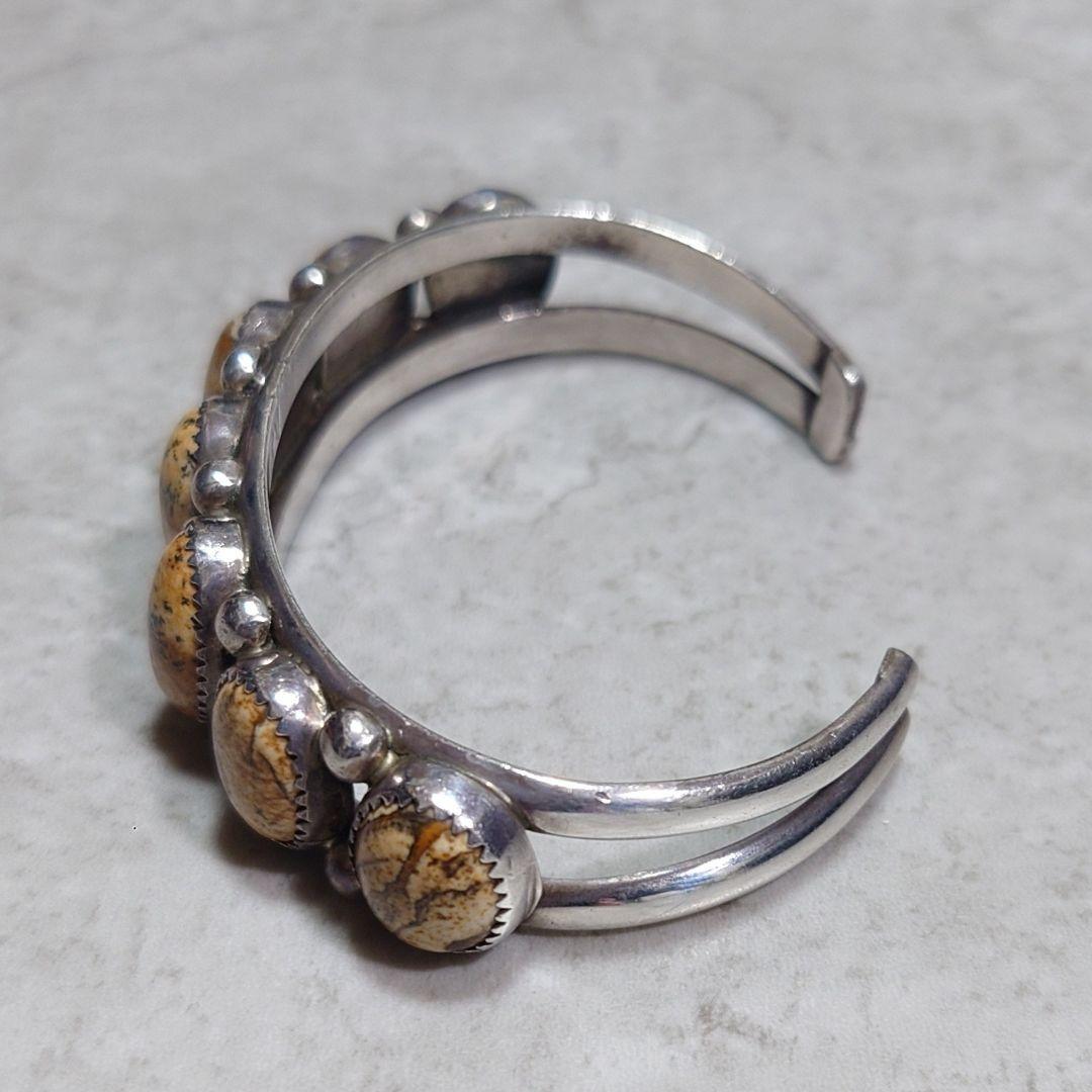H*o様 NAVAJO ナバホ Picture Jasper 7連バングル 92