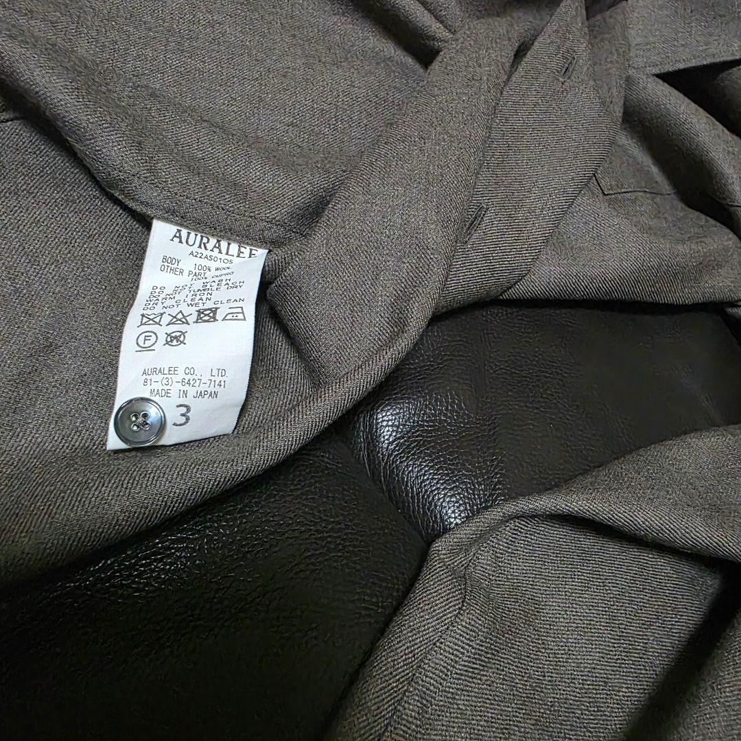 AURALEE SUPER LIGHT WOOL SHIRT長袖ウールシャツ