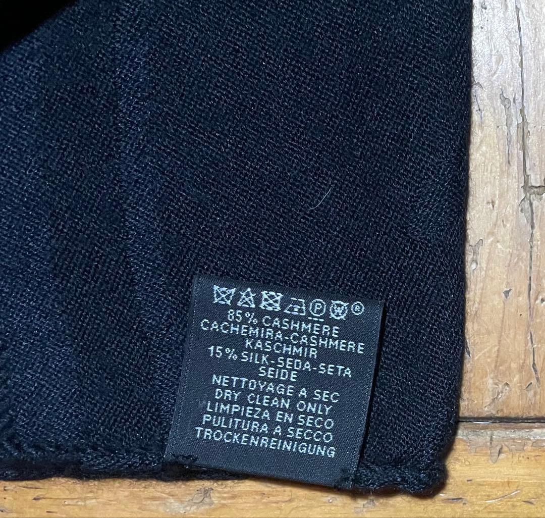 エルメス ストール ニューリブリス ブラック カシミヤ シルク