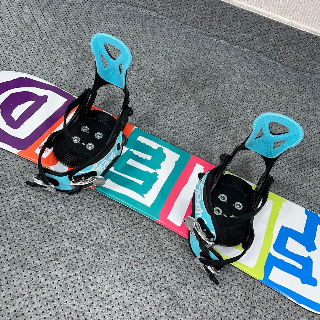 ５回使用 キッズスノーボード 105cm SLQ×バイン×レースブーツ