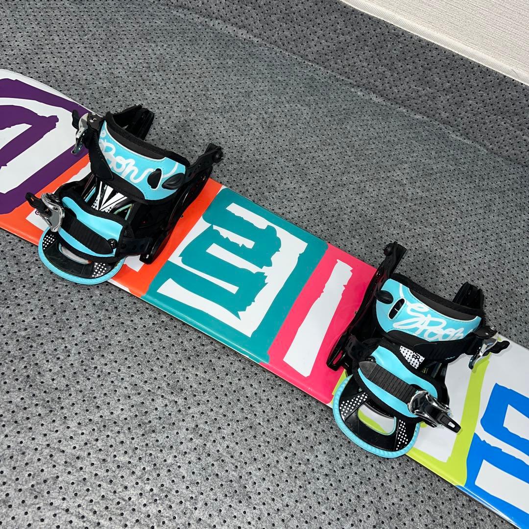 ５回使用 キッズスノーボード 105cm SLQ×バイン×レースブーツ