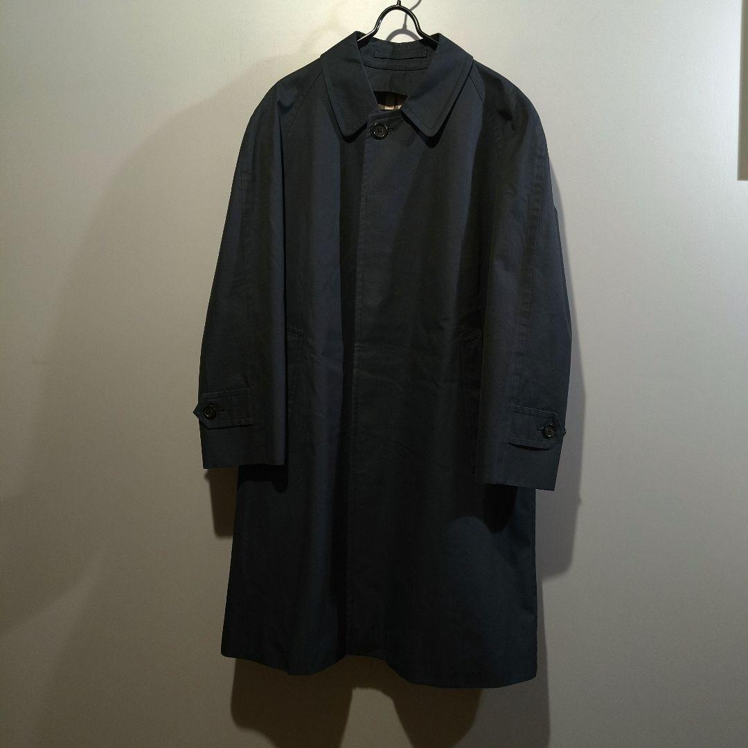 日本製★BURBERRY LONDONネイビーステンカラーコート★M相当