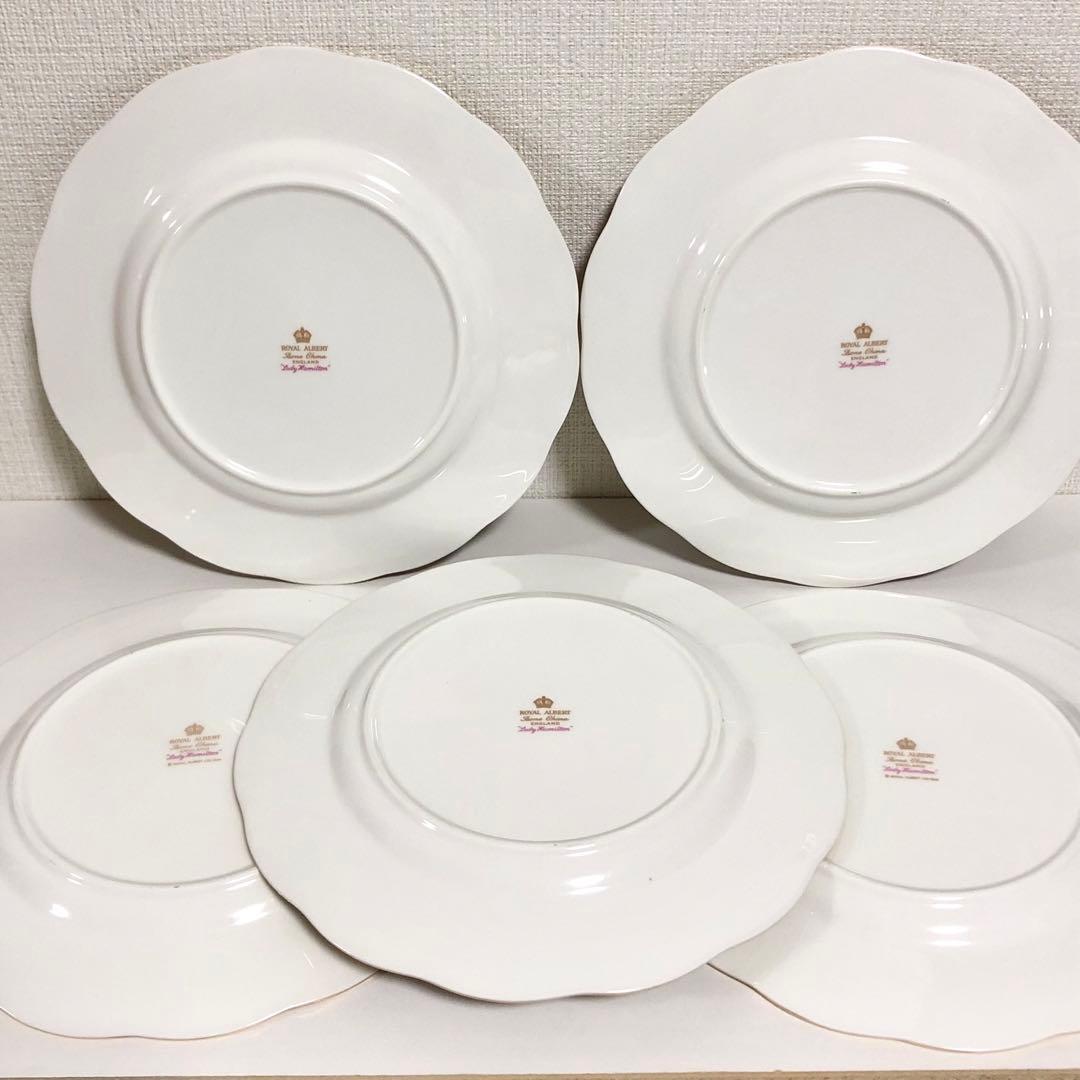 ロイヤルアルバート　レディハミルトン　プレート　皿　食器　花柄　ケーキ皿