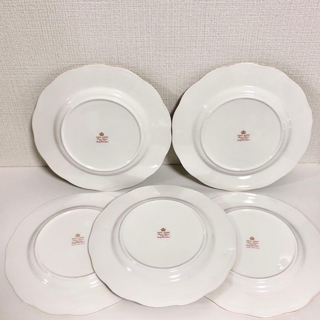 ロイヤルアルバート　レディハミルトン　プレート　皿　食器　花柄　ケーキ皿
