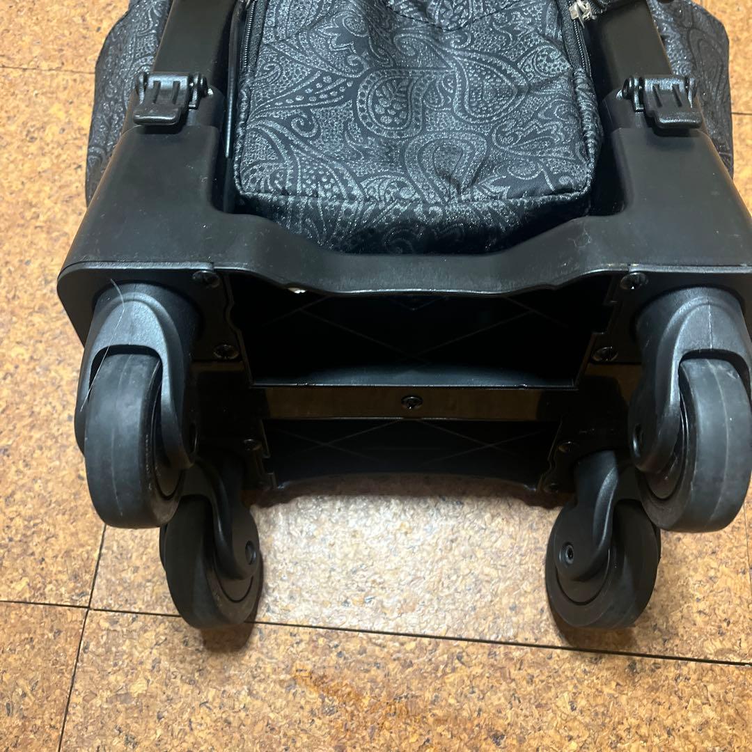 【最終値下げ】SWANY スワニーキャリーバッグ　ペイズリー柄ストッパー付き