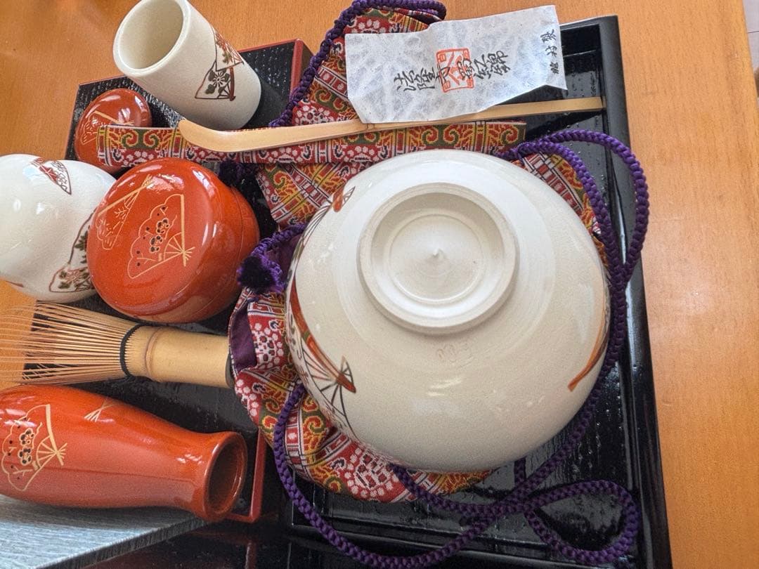 茶箱 茶道具 裏千家 扇子2種類おまけ付