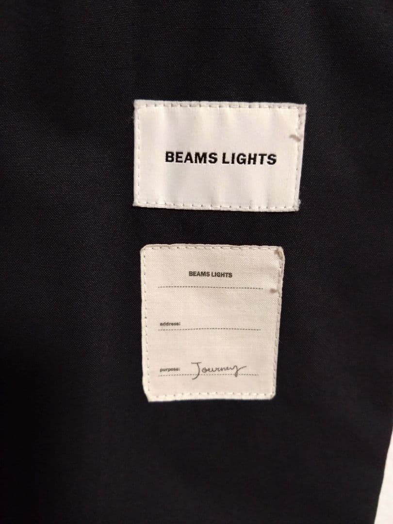【智大】BEAMS LIGHTS ステンカラーコート ブラック