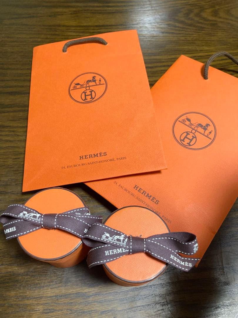 HERMES ツイリー2本組　青紫色 コルタージュロープ