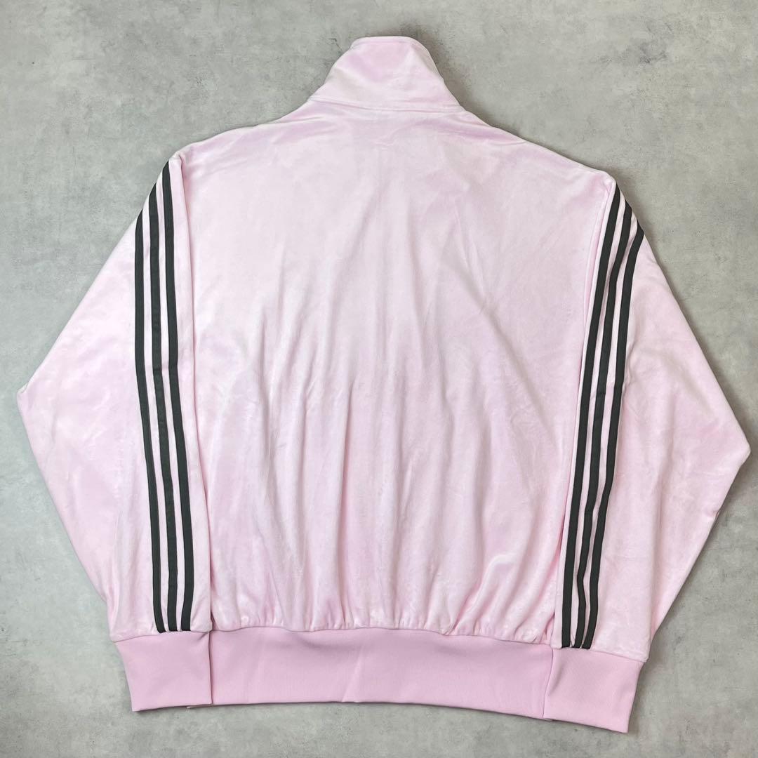 adidas × SNIDEL ベロア トラックジャケット パステル ピンク L