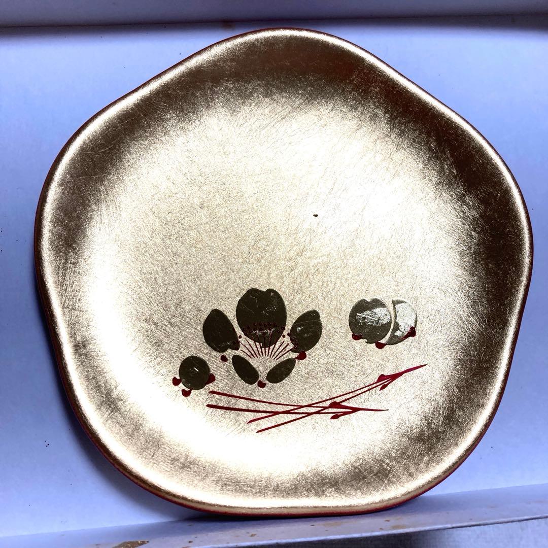 金箔　漆器　5枚　新品　日本伝統工芸品