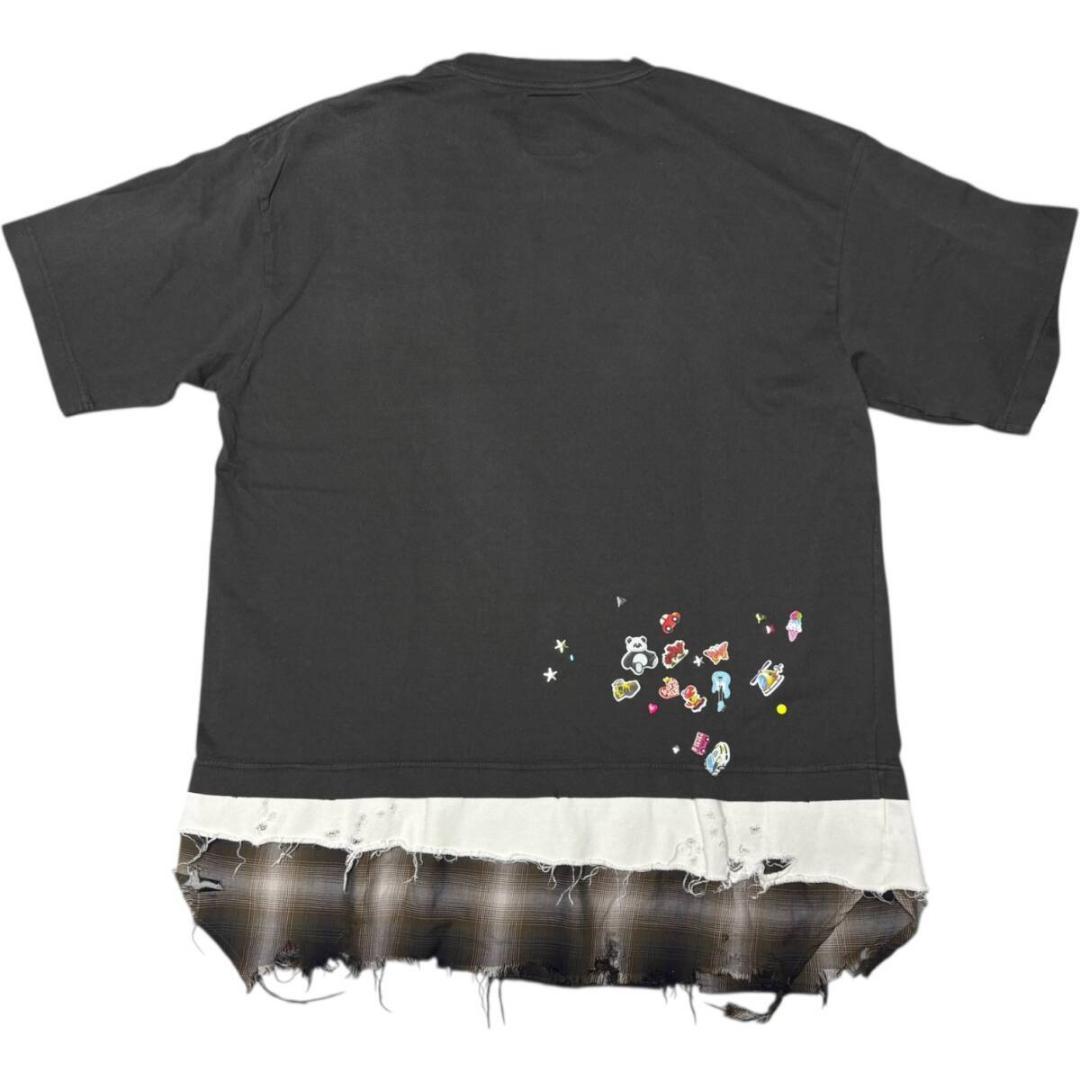 25SS メゾンミハラヤスヒロ ステッカー レイヤード Tシャツ size:50