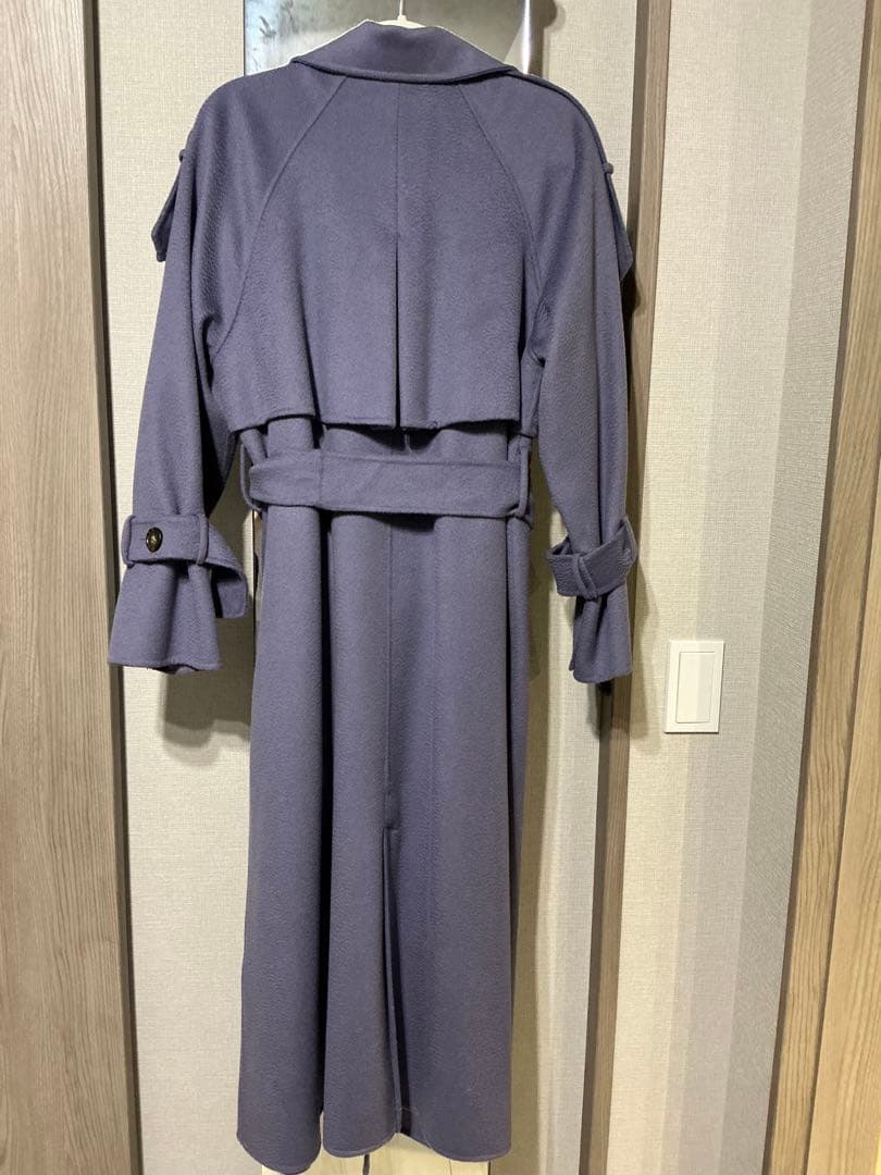 なな　SNIDEL ウロコカシミヤスタンドカラーロングコート S~M