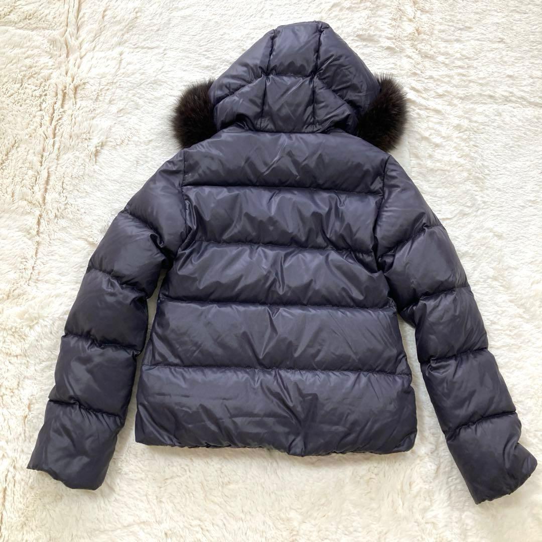 【極美品】デュベティカ 2way ダウンジャケット ファー 40 深紫