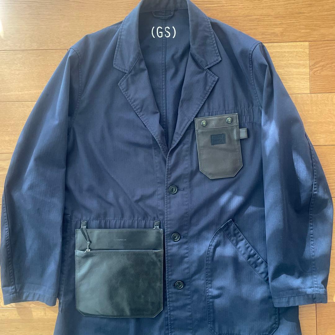 Beams x PORTER ネイビー ステンカラーコート