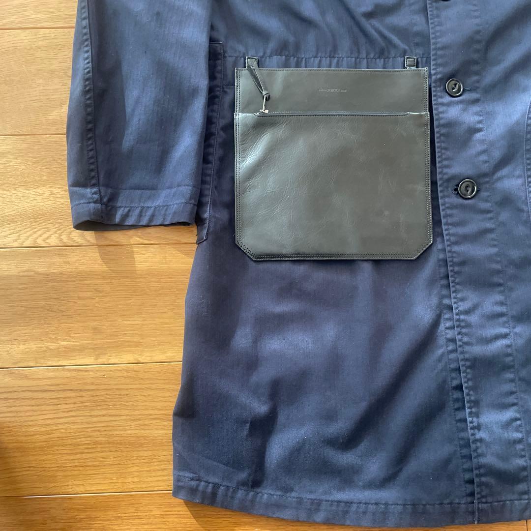Beams x PORTER ネイビー ステンカラーコート