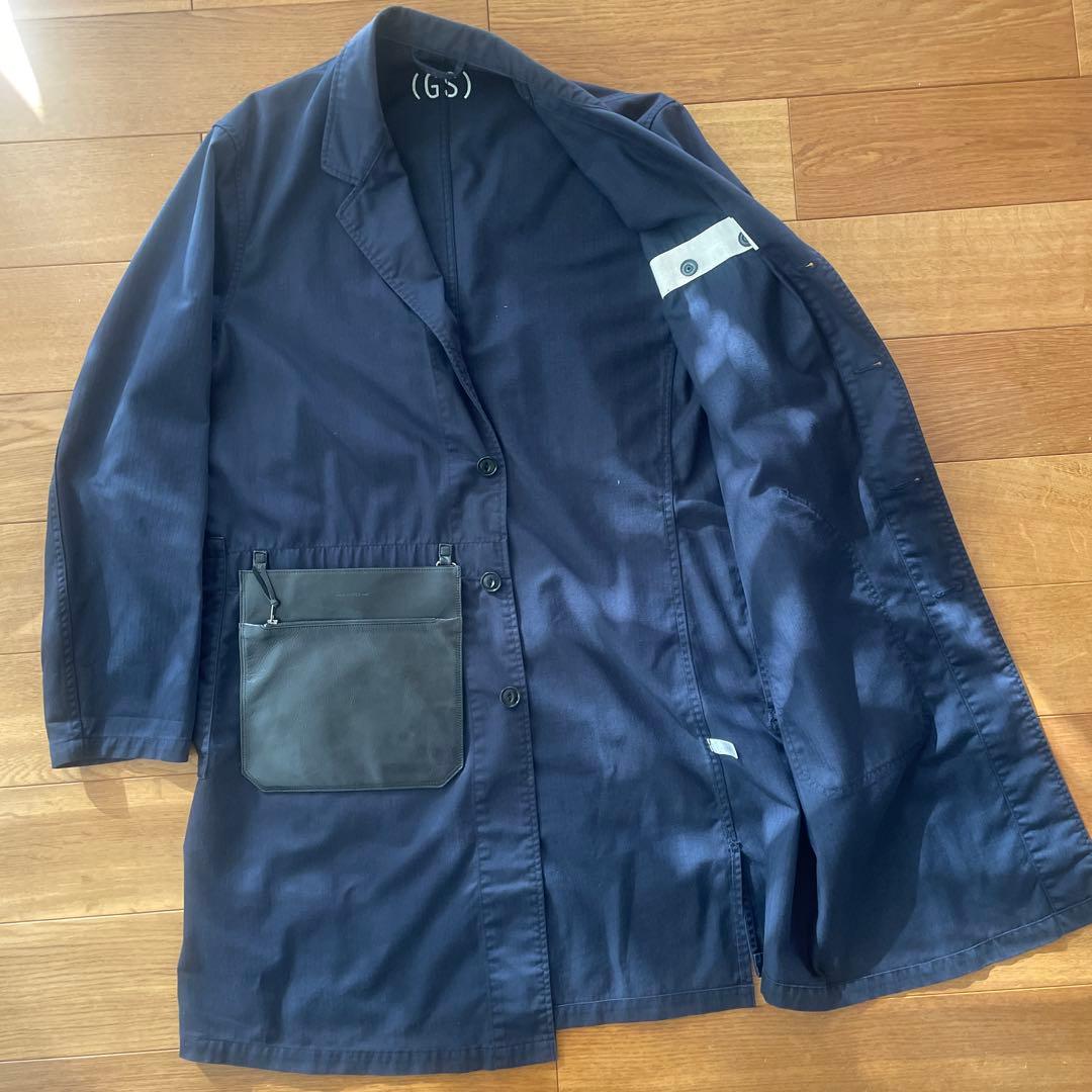 Beams x PORTER ネイビー ステンカラーコート